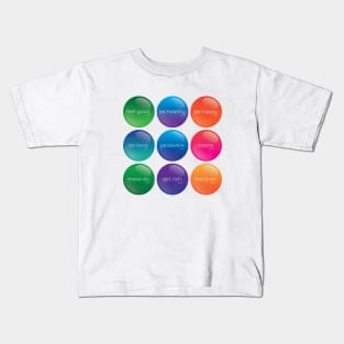 nine happiness words Kids T-Shirt